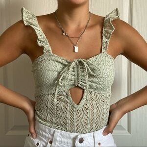 Urban Outfitters Cameron Crochet Bodysuit